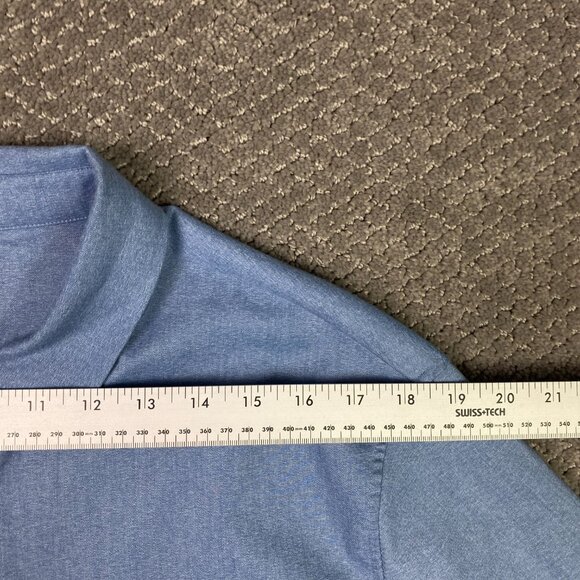 Lululemon Button Up Shirt Men's Large Slim Blue Commission Button Down Front - Picture 9 of 11